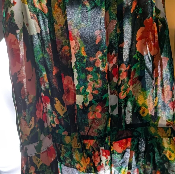 Kimchi Blue Floral Peplum Cami Boho Cottagecore Western Spaghetti Strap Tank Top - Picture 10 of 12